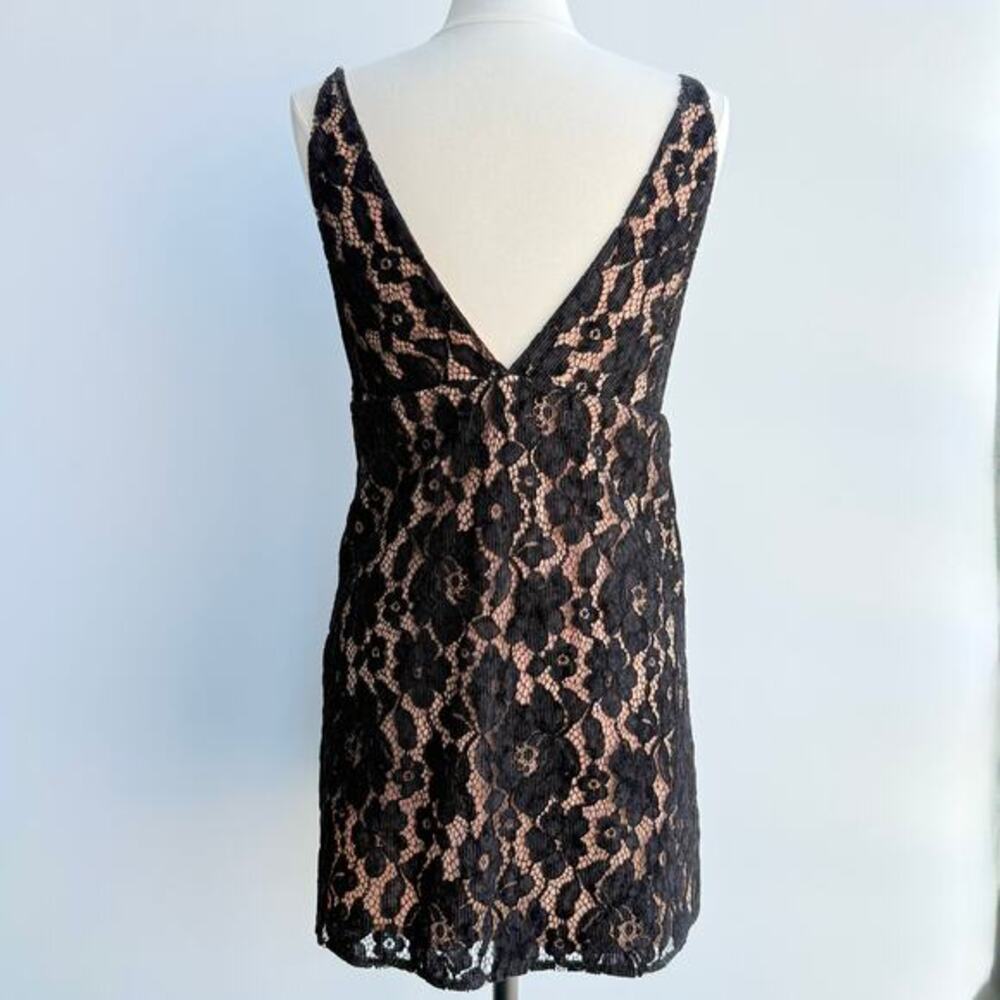 Free People Dangerous Love Lace Mini Dress Black L Boho Romantic Goth Whimsical - Picture 7 of 15